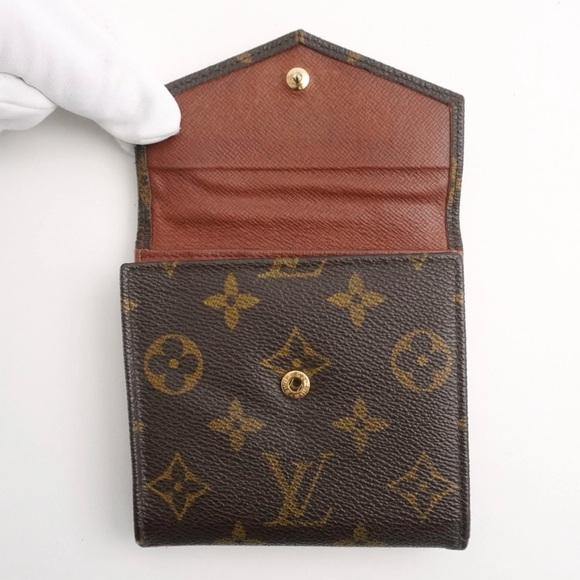 Authentic Louis Vuitton Classic Monogram Flowers Canvas Envelop Sarah Wallet - Picture 6 of 14